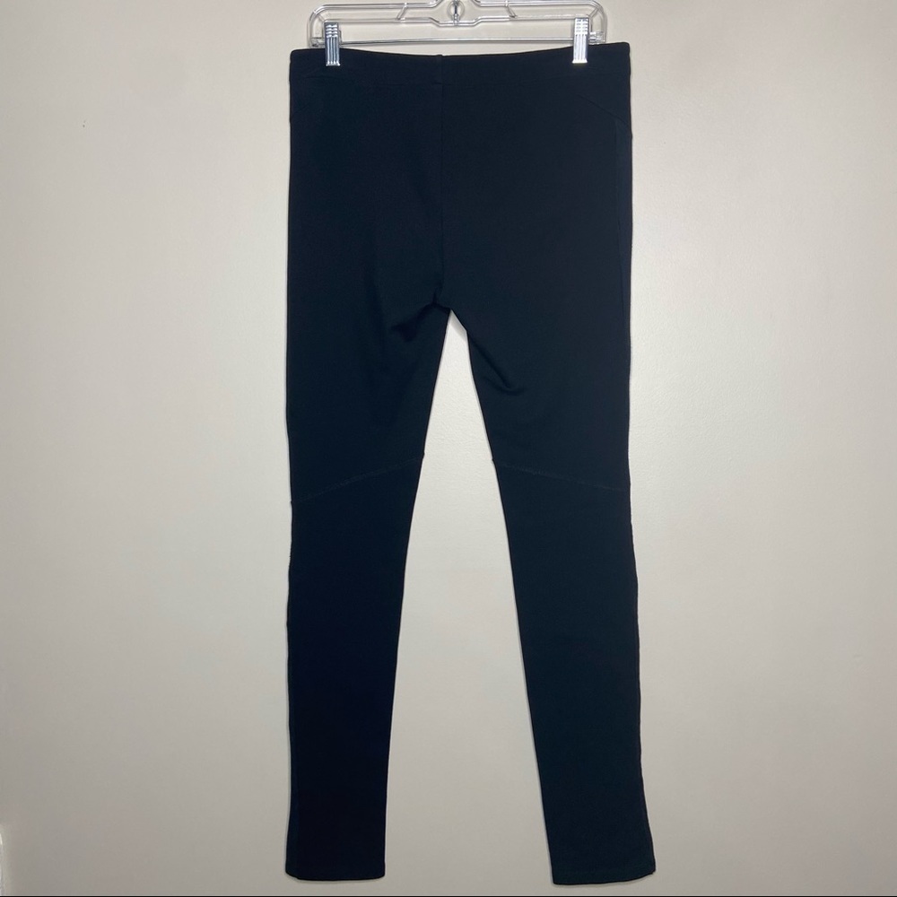 Rag And Bone Mixed Texture Button Black Leggings - image 2